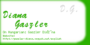 diana gaszler business card